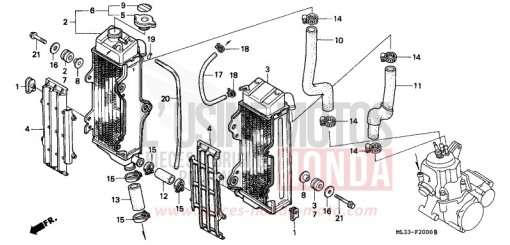 RADIATEUR CR500RV de 1997